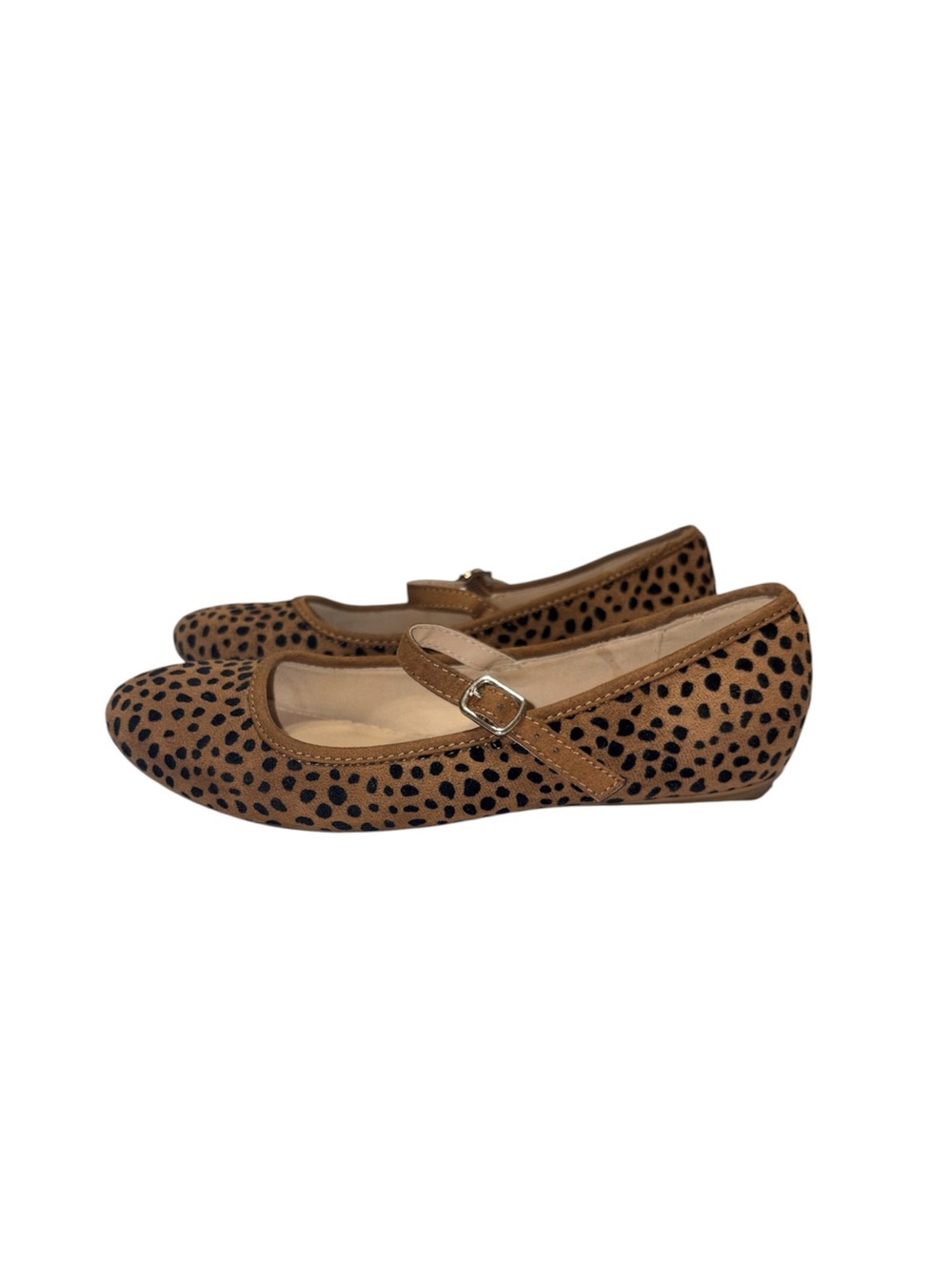 Isaac Mizrahi Leopard Print Suede Mary Jane Flats Ballet Flats Women’s Size 6